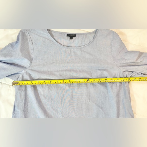 Talbots Blue Long Sleeve Top with Lace - Picture 6 of 9